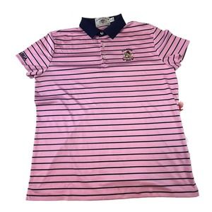 U.S. Open Collection Polo Shirt Womens Size Medium USGA Oakmont 2016 Pink Blue